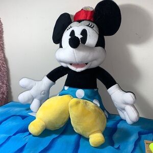Disney Minnie Mouse Plush - Black, White, Yellow, Blue
